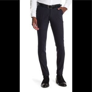 Good Man Slim fit navy wool trouser dress pants